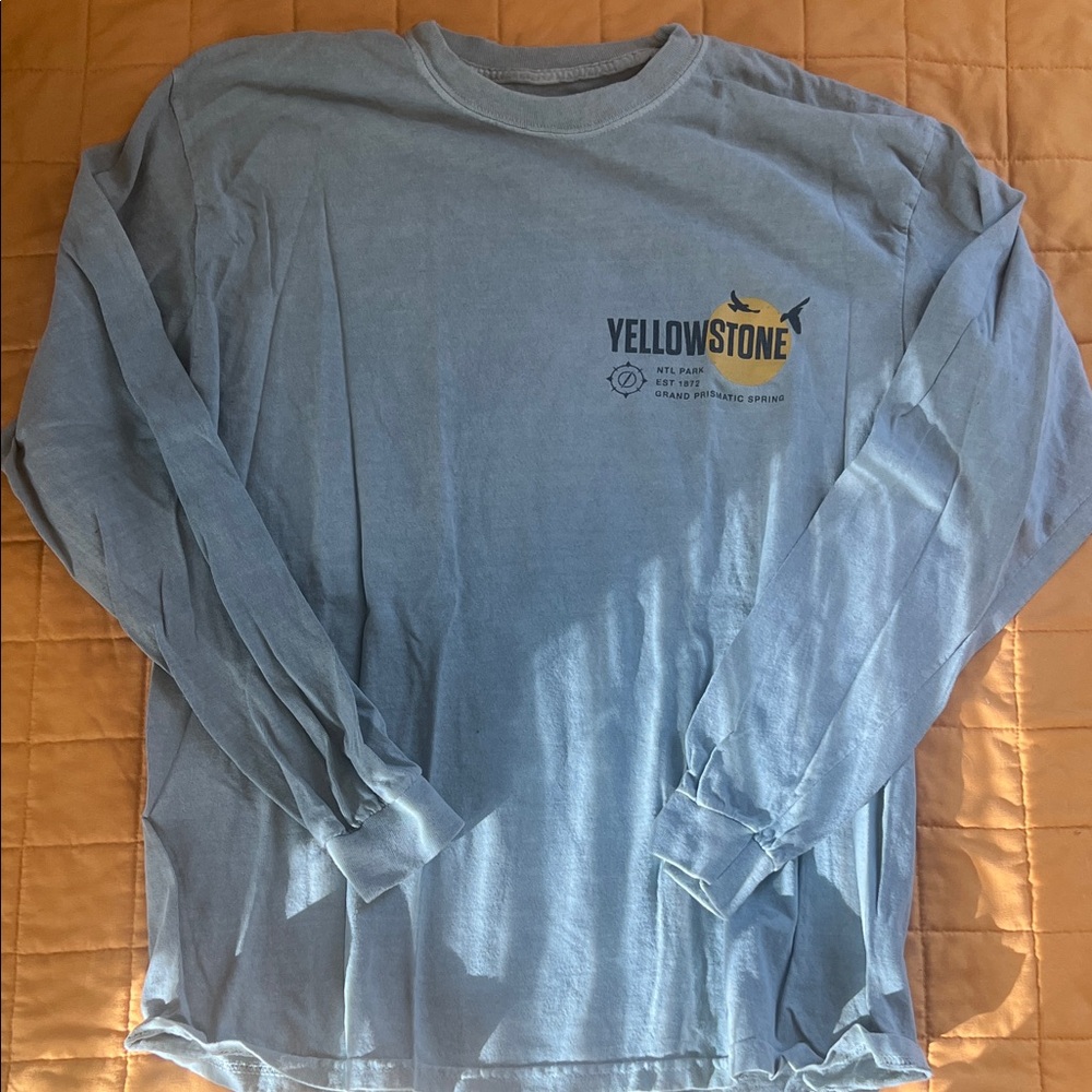 PacSun Light Blue Yellowstone Long Sleeve Tee